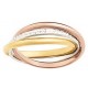 Alliance et bague de mariage entrelacées 3 ors
