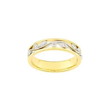 Alliance ajourée fantaisie bicolore INSOLITE