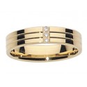Alliance & création diamant or jaune multi rangs