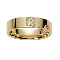 Alliance diamants confort or jaune INSOLITE