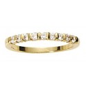 Alliance 1/2 tour diamant serti barettes 0.36 ct