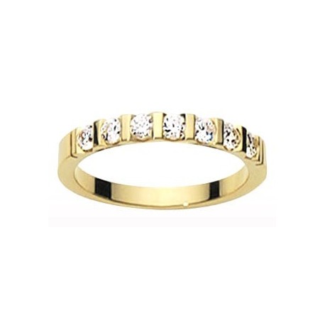 alliance 1/2 tour diamant serti barettes 0.42 ct INSOLITE