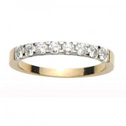 Alliance & création bicolore 1/2 tour serti 2 griffes 0.48 carats