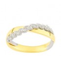 Alliance or blanc et jaune & diamants
