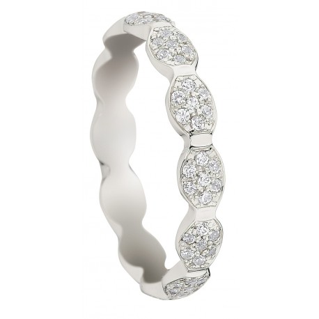 Alliance de mariage diamant  Or 18 Cts