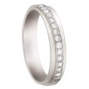 Bague alliance & création diamant  Or 18 Cts or blanc