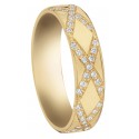 Bague de mariage diamant  or 18 cts Jaune