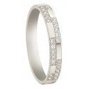 Alliance or blanc 18 carats 750/1000 & diamants