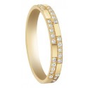 Alliance parsemée or jaune 750/1000 & diamants