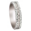 Alliance de mariage diamantée or 18 carats blanc