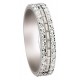 alliance de mariage diamantée or 9 carats blanc