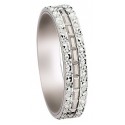 Alliance diamantée or 9 carats blanc