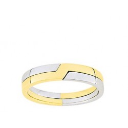 Alliance mariage or blanc & or jaune