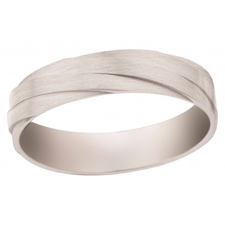 Alliance créateur or blanc 375/1000