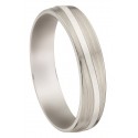 Alliance de Mariage créateur or blanc 750/1000
