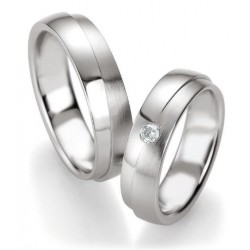 bagues duo  mariage  Breuning Palladium 950/1000