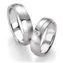 Bagues duo mariage breuning palladium 950/1000