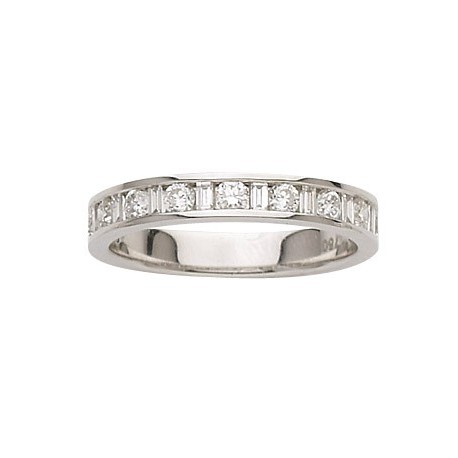 alliance or 1/2 tour diamant baguettes 0.49ctsInsolite