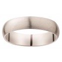 Bague de mariage classique or gris 750/1000 brossée
