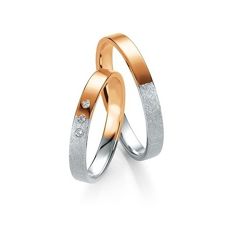 Bijou de mariage or rose  Duo Or 585/1000 