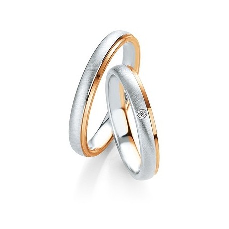 bague  Breuning or rose  Duo Or 585/1000 