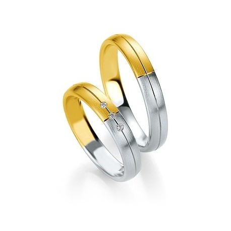 Bague de mariage breuning Duo Or 585/1000