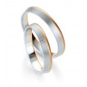 Alliance de mariage or rose duo or 585/1000