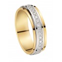 Alliance or blanc et jaune & diamant