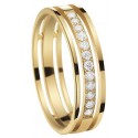 Alliance or jaune & diamants