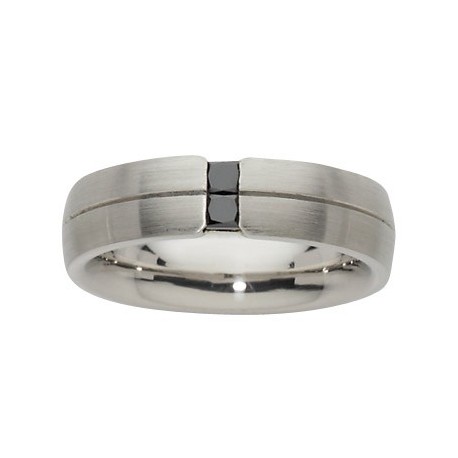 Alliance brossée Diamants noirs