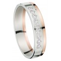 Alliance diamant & or blanc et rose