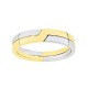 alliance mariage bicolore jaune blanc 375/1000