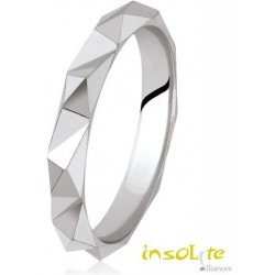Alliance or blanc 18 ct extérieur facettée