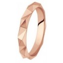 Alliance or rose 18 ct fantaisie facettée