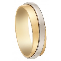 Alliance or tournante bicolore créateur Pfertzel