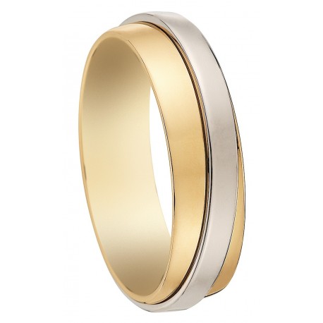 Alliance or tournante bicolore créateur Pfertzel