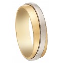 Alliance deux ors mobile - or jaune et or gris 18K