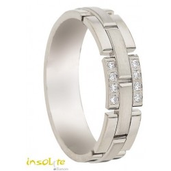 Alliance serti grain de riz pavé 8 diamants Insolite Rhônes Alpes