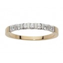Alliance or blanc et jaune & diamants