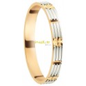 Alliance or jaune et or blanc rhodié 9 carats