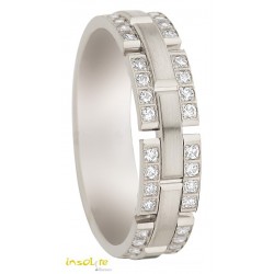 Alliance Tour complet or blanc palladiée 18 carats 750/1000 créateur Huber Klein