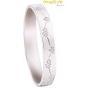Alliance fantaisie avec motif or blanc