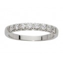 Alliance demi tour diamants & or blanc