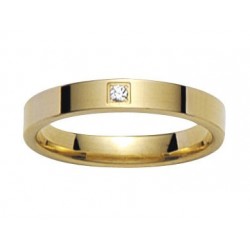 Alliance ruban plat or jaune créateur Huber Klein