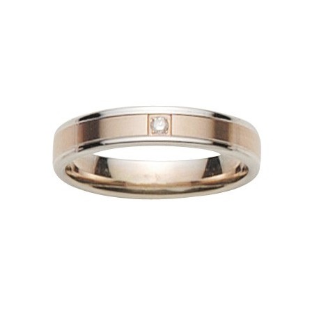 alliance serti grains bicolore 2 ors 750/1000 insolite lyon