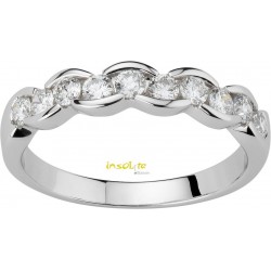 Alliance Mariage or et diamants avec serti special