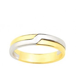Alliance bicolore or blanc & jaune
