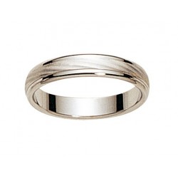 Alliance en Or blanc 18 carats par le créateur Fairbelle