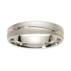 Alliance en or gris palladié maté par le créateur Fairbelle