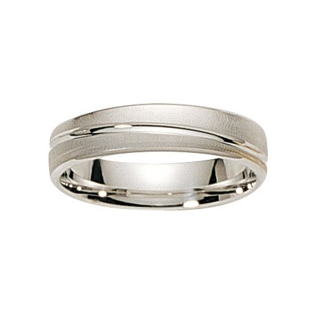 Alliance en or gris palladié maté par le créateur Fairbelle